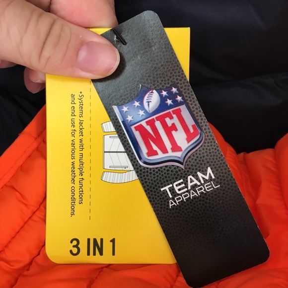 NWT NFL Orange/Black Bears 3-1 Puffer Jacket/Vest - Picture 4 of 12